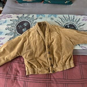 Free People Tan/Quilted/ Lined Jacket